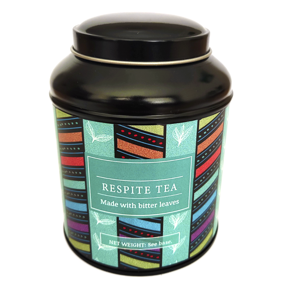 A vibrant tea caddy with its lid snugly in place, showcasing a striking design that’s perfect for gifting or storing your favourite blend.